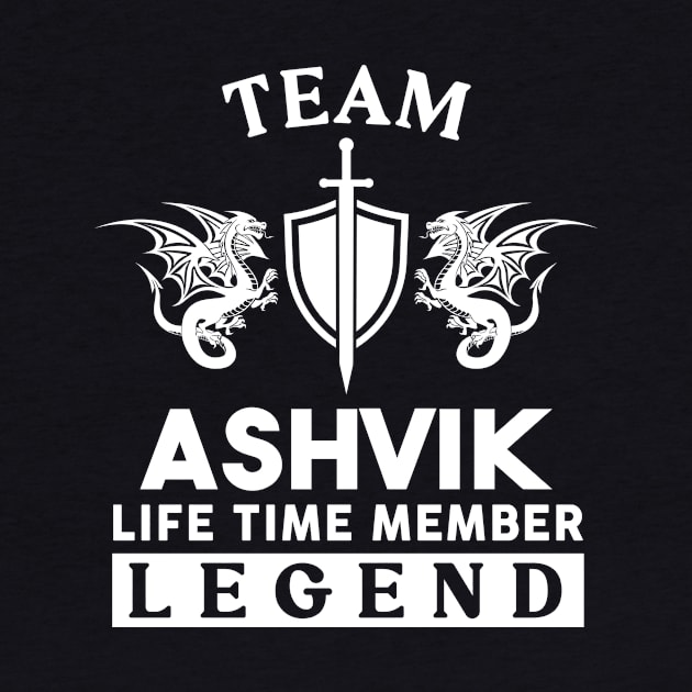 Ashvik Name T Shirt - Ashvik Life Time Member Legend Gift Item Tee by unendurableslemp118